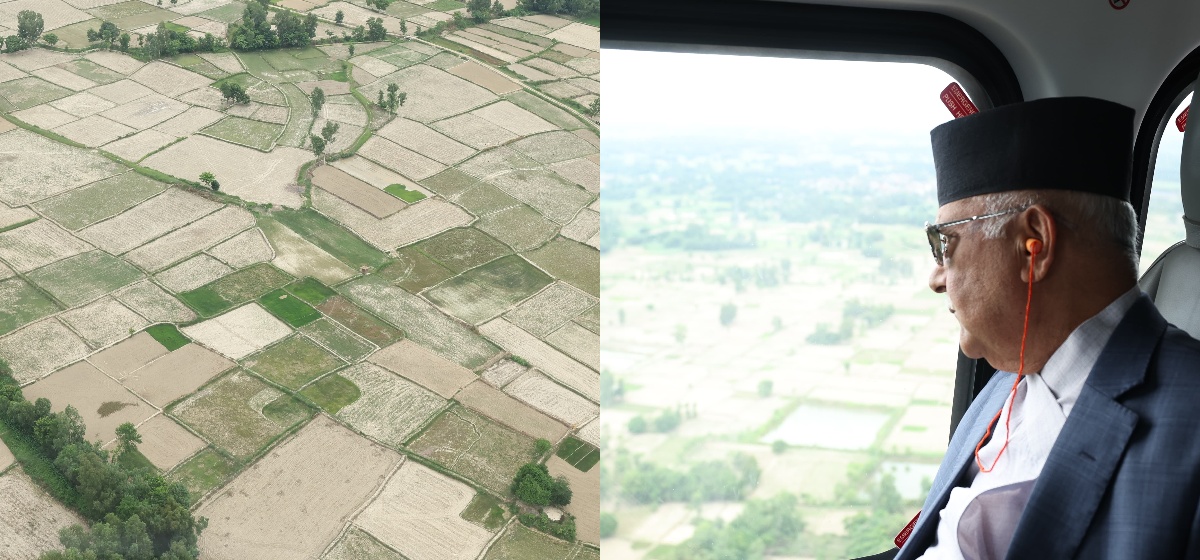 प्रधानमन्त्रीले नियाले मधेसका सुख्खा फाँट (तस्बिरहरू)