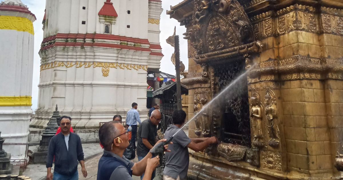 विश्व सम्पदा सूचीमा सूचीकृत स्वयम्भूमा सरसफाइ