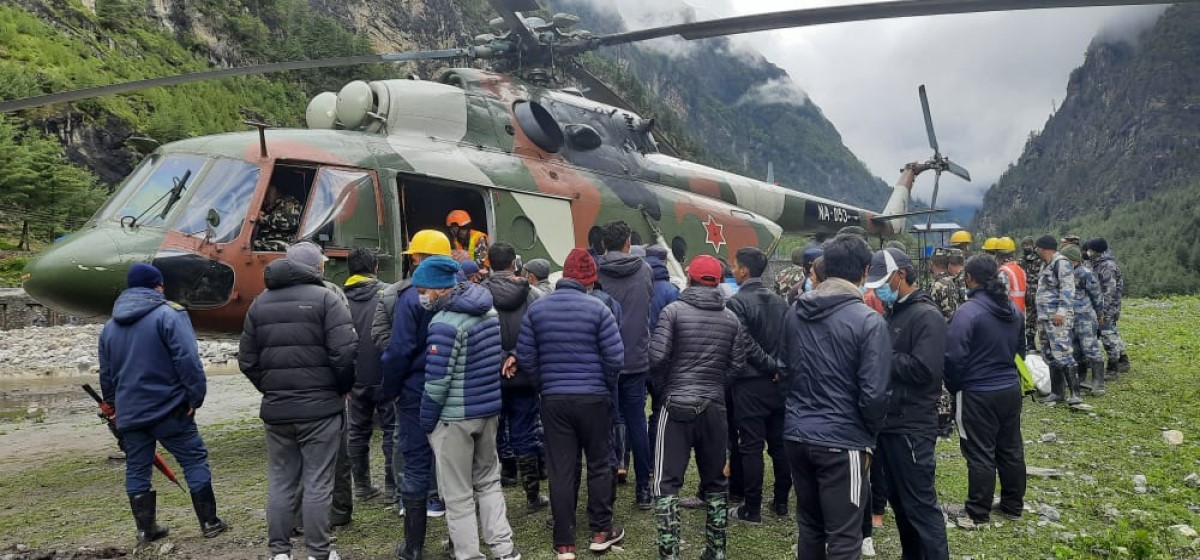 मनाङको पाँचहजार मिटर उचाईमा ७५ जना अलपत्र