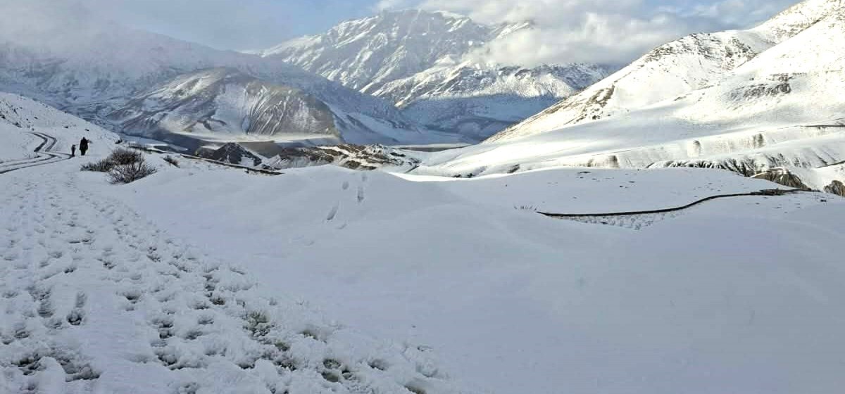 बाक्लो हिमपातले रोकियो पदयात्रा