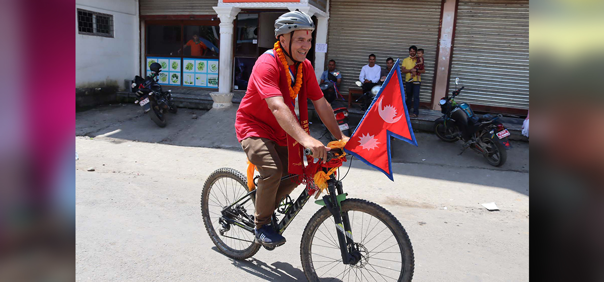 पोखरालाई ढोरपाटनसँग जोड्न साइकल यात्रा