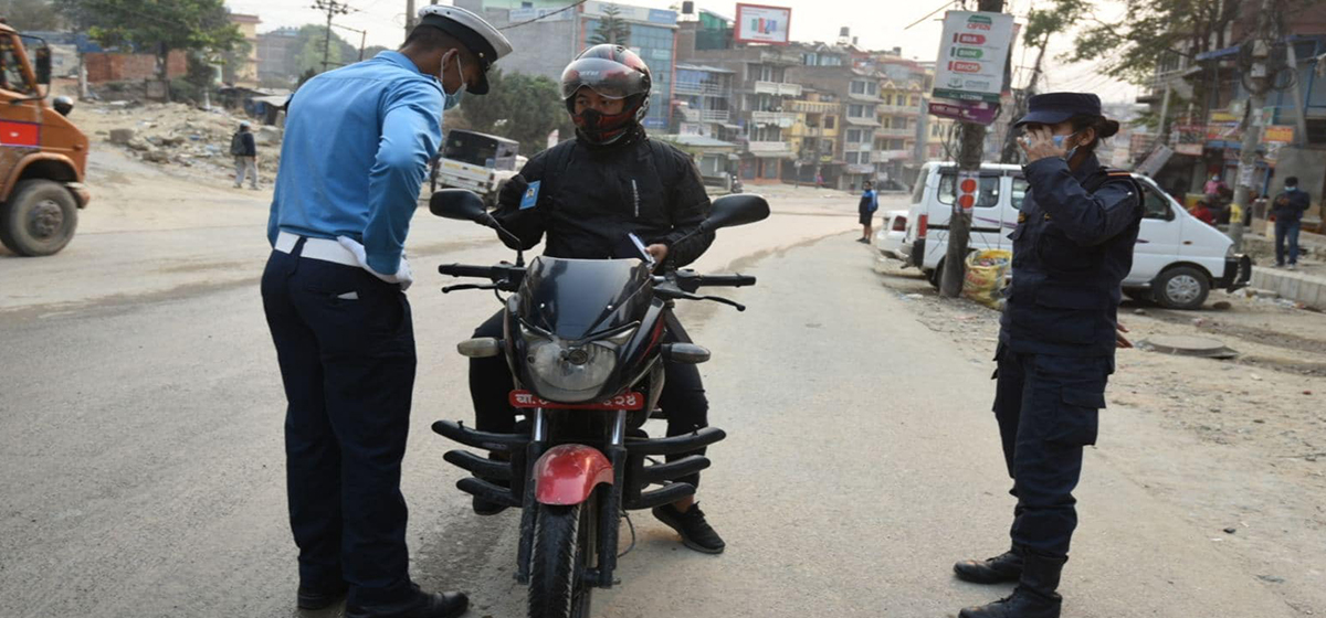निषेधाज्ञा उल्लंघन गर्ने १ हजार ५ सय सवारीसाधन कारबााहीमा