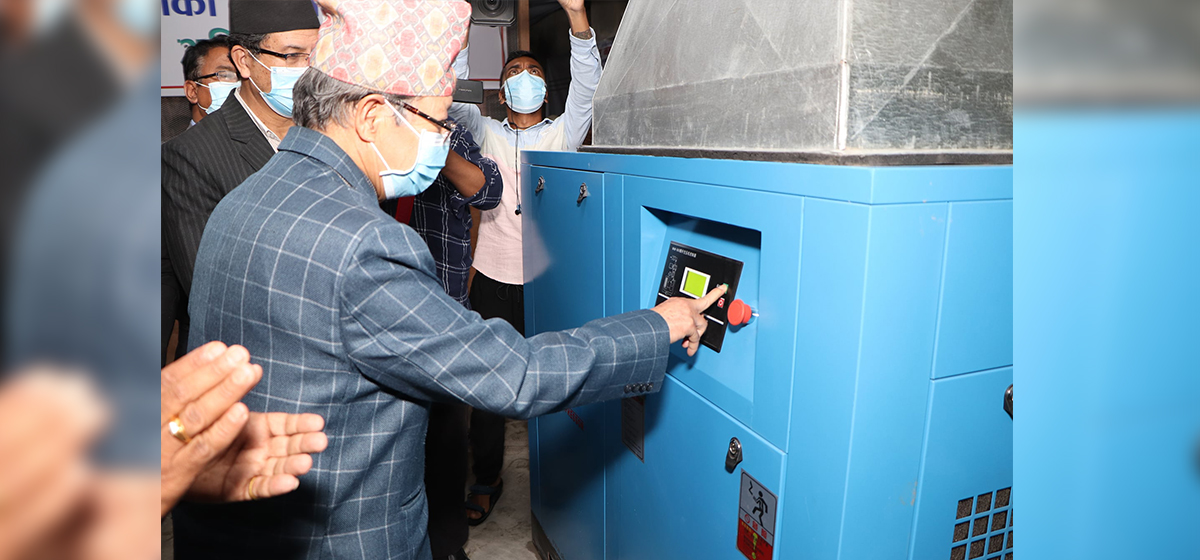 भक्तपुरमा कोभिड विरामीका लागि अक्सिजन उत्पादन सुरु