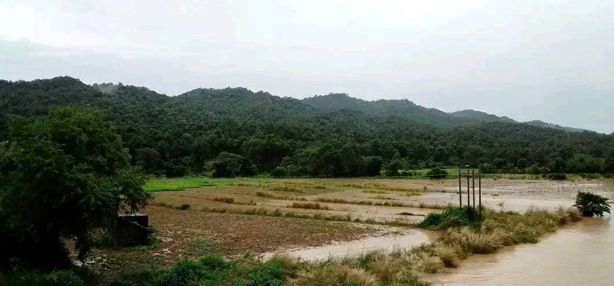 बाढीले क्षतिग्रस्त विद्युत सञ्चालन नहुँदा राप्तीपारीका गाउँ अन्धकार