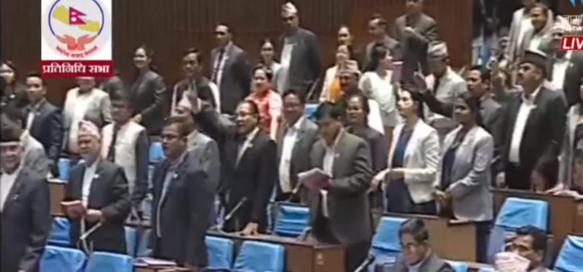 राष्ट्रपतिको कदम र प्रधानमन्त्री विरुद्ध संसदमा नाराबाजी