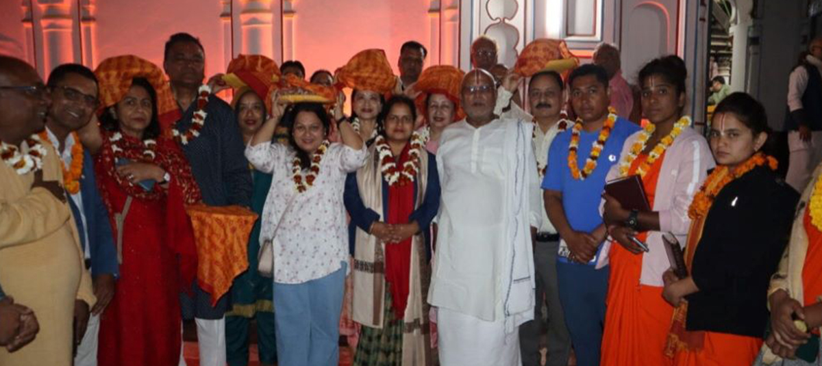 धार्मिक पर्यटन प्रवर्द्धन गर्न होटेल व्यवसायी अयोध्या प्रस्थान